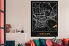 MuchoWow® Poster Stadtplan - Deutschland - Gold - Karte Produktbild-Vorschau 3