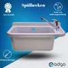 ADGO® Spülbecken Waschbecken Grau 60 cm Wasserhahn Und Produktbild-Vorschau 2