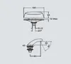 Technical drawing with dimensions of a bathtub spout. Náhľad obrázku produktu