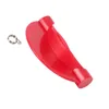 A red plastic replacement part for a vacuum cleaner and a small metal ring are shown against a white background. Voir les images du produit