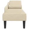 vidaXL Chaiselongue mit Kissen Creme Stoff Produktbild-Vorschau 4