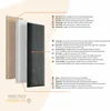 A diagram showing the layered construction of a product, with text descriptions in multiple languages. Anteprima dell’immagine prodotto