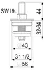 Corps de vanne pour clapet anti-retour, DN40, 1 1/2", en Voir les images du produit 2