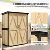 Outsunny Gartenschrank, Geräteschuppen aus Holz, Wetterfest Produktbild-Vorschau 4