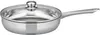 A stainless steel frying pan with a glass lid is shown against a white background. Náhled obrázku produktu