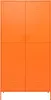 vidaXL Šatní skříň oranžová 90x50x180 cm ocel Náhled obrázku produktu 3