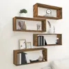 vidaXL Würfelregale 4 Stk. Räuchereiche 60x15x23 cm Produktbild-Vorschau 2
