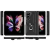 A black protective case for a Samsung Galaxy Z Fold 5 phone is shown from multiple angles. Produktbild-Vorschau