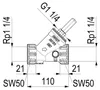 JS Schrägsitz Rückflussverhinderer Rp 1 1/4 (DN 32) mit Produktbild-Vorschau 11