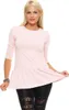 Damen Langarm Bluse Tunika mit Strass; Puderrosa/S/M Produktbild-Vorschau 1