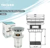 A product image showing a sink drain assembly with a diagram and packaging. Produktbild-Vorschau