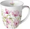 Tasse 10cm Porzellan mit Magnolien Motiv Weiß / Rosa Produktbild-Vorschau 1