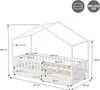ML-Design dětská postel domeček postel 90x200 cm bílá se 2 Náhled obrázku produktu 5
