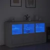 vidaXL Sideboard avec lampes LED blanc 123x37x67 cm Voir les images du produit 4