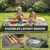 AIYAPLAY Sandkasten 2-teilig 150x90 cm Sandkiste aus Holz Produktbild-Vorschau 4