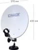 Camping Satellitenanlage Weiß Stahl 35 cm mit Receiver Produktbild-Vorschau 2