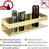 WENKO Turbo-Loc® Wandablage Mod. Genova Gold Matt, Produktbild-Vorschau 3
