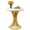 Bijzettafel, 50 cm. Moderne salontafel met marmerlook en Productafbeelding-voorbeeld 13