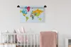 MuchoWow® Wandteppich Wandbehang Weltkarte - Farben - Produktbild-Vorschau 2