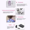Collage of images and text describing features of a sewing machine. Produktbild-Vorschau