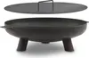 A black metal fire pit with a lid, shown on a white background. Náhled obrázku produktu