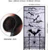 Stück Halloween-Vorhänge, schwarze Spinnennetz-Fledermäuse, Produktbild-Vorschau 2