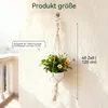 Bamworld Makramee Pflanzenampel – 2er Set 120cm Juteseil, Produktbild-Vorschau 2