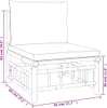 7-tlg. Garten-Lounge-Set mit Cremeweißen Kissen Bambus Produktbild-Vorschau 7