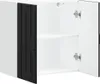 vidaXL Küchen-Hängeschrank Lucca Schwarz Holzwerkstoff Produktbild-Vorschau 2