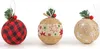 Three Christmas ornaments are displayed against a white background. Produktbild-Vorschau