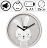 Hama Lovely Bunny Quarzwanduhr Kreis Grau Produktbild-Vorschau 4
