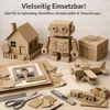 100x Wellpappe Zuschnitte A3 1-wellig Bastelpappe Produktbild-Vorschau 2