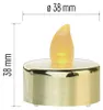 LED dekorace – čajová svíčka zlatá, CR2032, vnitřní, vintage, 6 ks Náhľad obrázku produktu