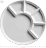 A white ceramic divided plate is shown from a top-down perspective against a white background. Podgląd zdjęcia produktu
