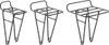 Three black bicycle front racks of varying sizes are displayed against a white background. Anteprima dell’immagine prodotto