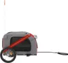 vidaXL Rimorchio per bicicletta cani rosso e grigio Tessuto Anteprima dell’immagine prodotto 5