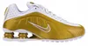 Nike Shox R4 Kindersneaker in Metallic Gold mit Shox Produktbild-Vorschau 1