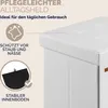 CASARIA® Hocker mit Stauraum Weiß Faltbar Deckel Kunstleder Produktbild-Vorschau 6