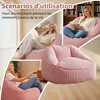 Pouf géant adulte, rembourrage en mousse, canapé de sol Voir les images du produit 7