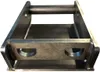 A metal bracket with a horizontal bar and two circular cutouts. Produktbild-Vorschau
