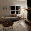 Stehlampe Wohnzimmer 155cm LED Dimmbar Leinen Lampenschirm Produktbild-Vorschau 10
