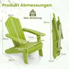 COSTWAY Adirondack-stoel, tuinstoel, inklapbaar, Productafbeelding-voorbeeld 3