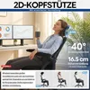 Bürostuhl ergonomisch mit Kopfstütze – Schreibtischstuhl Produktbild-Vorschau 2