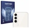 A product shot featuring a box of screen protectors and a close-up of a smartphone's camera array with screen protectors applied. Produktbild-Vorschau