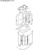 Diagram showing the dimensions of a shower cabin. Anteprima dell’immagine prodotto