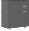 vidaXL Sideboard Hochglanz-Grau 71x35x80 cm Holzwerkstoff Produktbild-Vorschau 9
