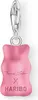A pink gummy bear charm with branding, attached to a silver clasp. Anteprima dell’immagine prodotto