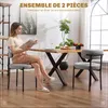 HOMCOM Esszimmerstühle, 2er-Set, moderne Küchenstühle, Produktbild-Vorschau 3