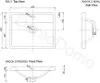 Technical drawings and dimensions of a sink. Produktbild-Vorschau