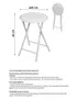 Urban Living Klapphocker Hocker Klappstuhl 224732 weiß Produktbild-Vorschau 6